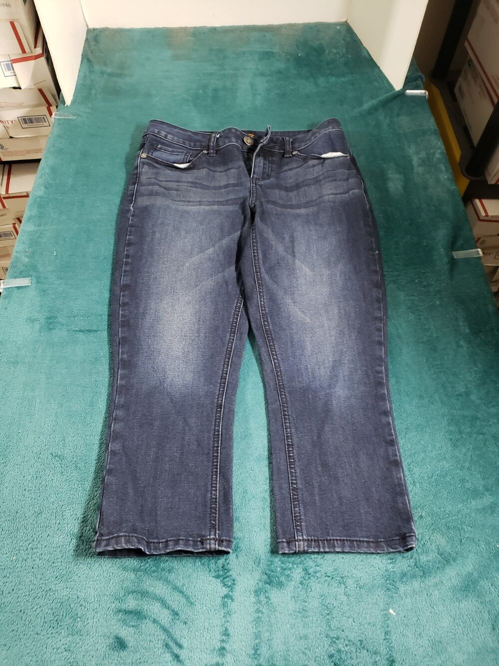 Seven7 Jeans Size 6 Womens Blue Stretch Pants Denim Ladies Mid Rise Skinny